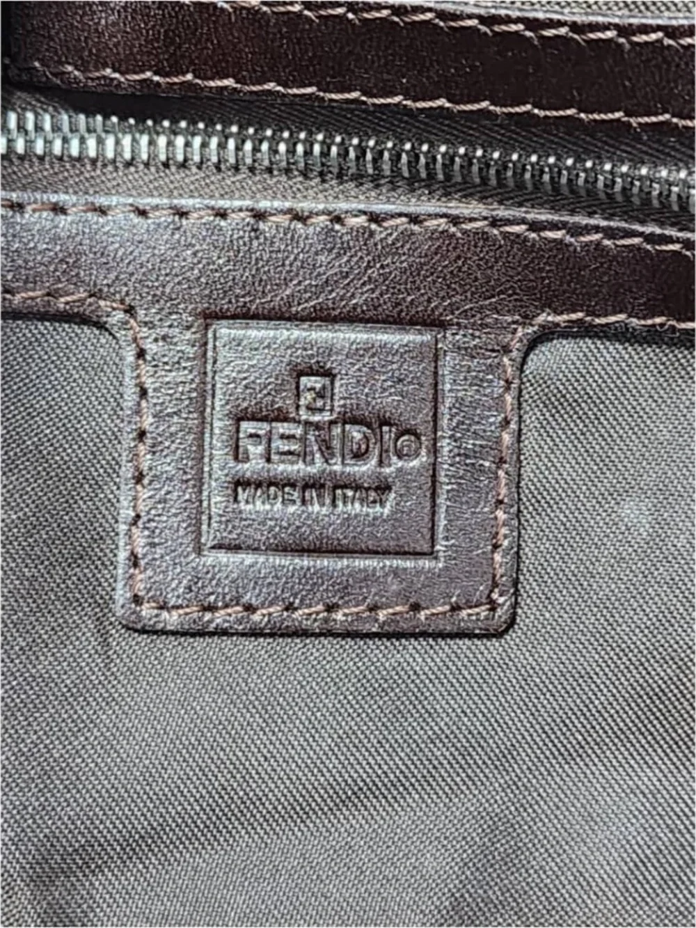 Authentic FENDI Zucca Shoulder Bag Brown